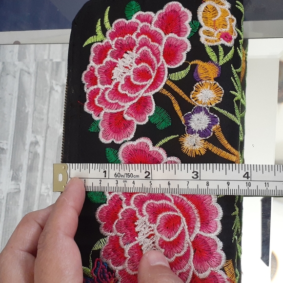 EUC Embroidered Floral Wallet - Picture 7 of 7
